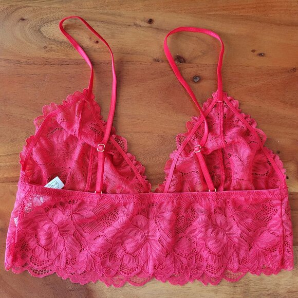 NWOT Free People Intimately Size M Red Lace Brami - Picture 3 of 7